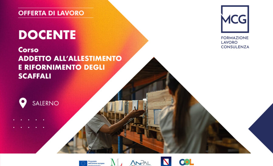 Docente corso Addetto all'allestimento e rifornimento degli scaffali