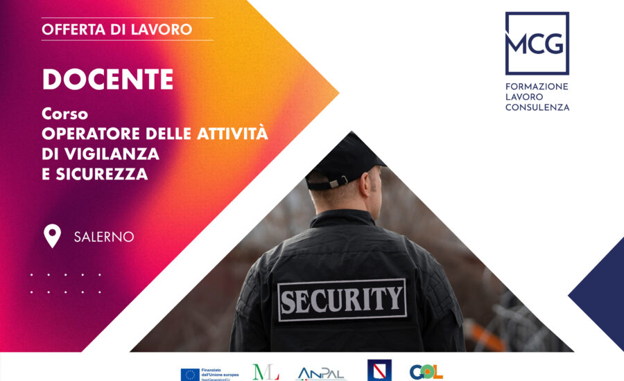 Docente corso Operatore delle attività di vigilanza e sicurezza
