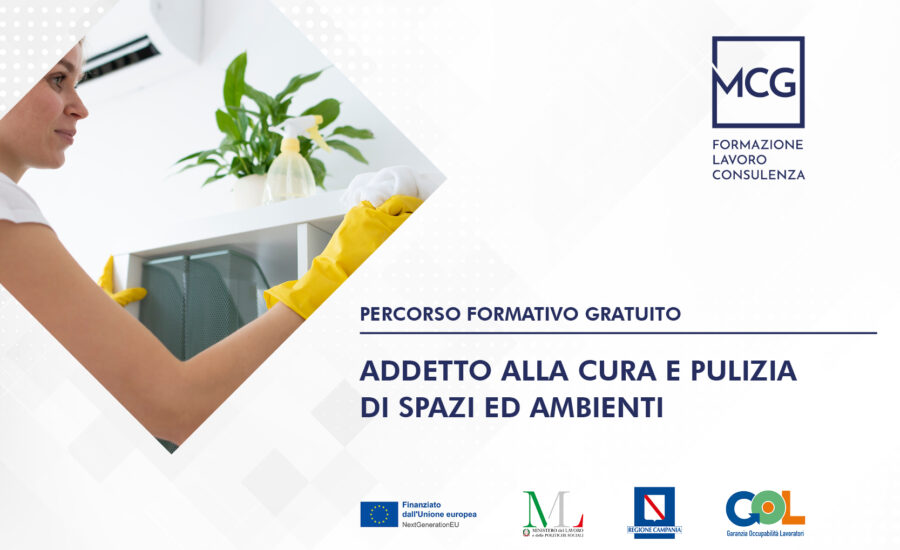 Addetto alla cura e pulizia di spazi ed ambienti