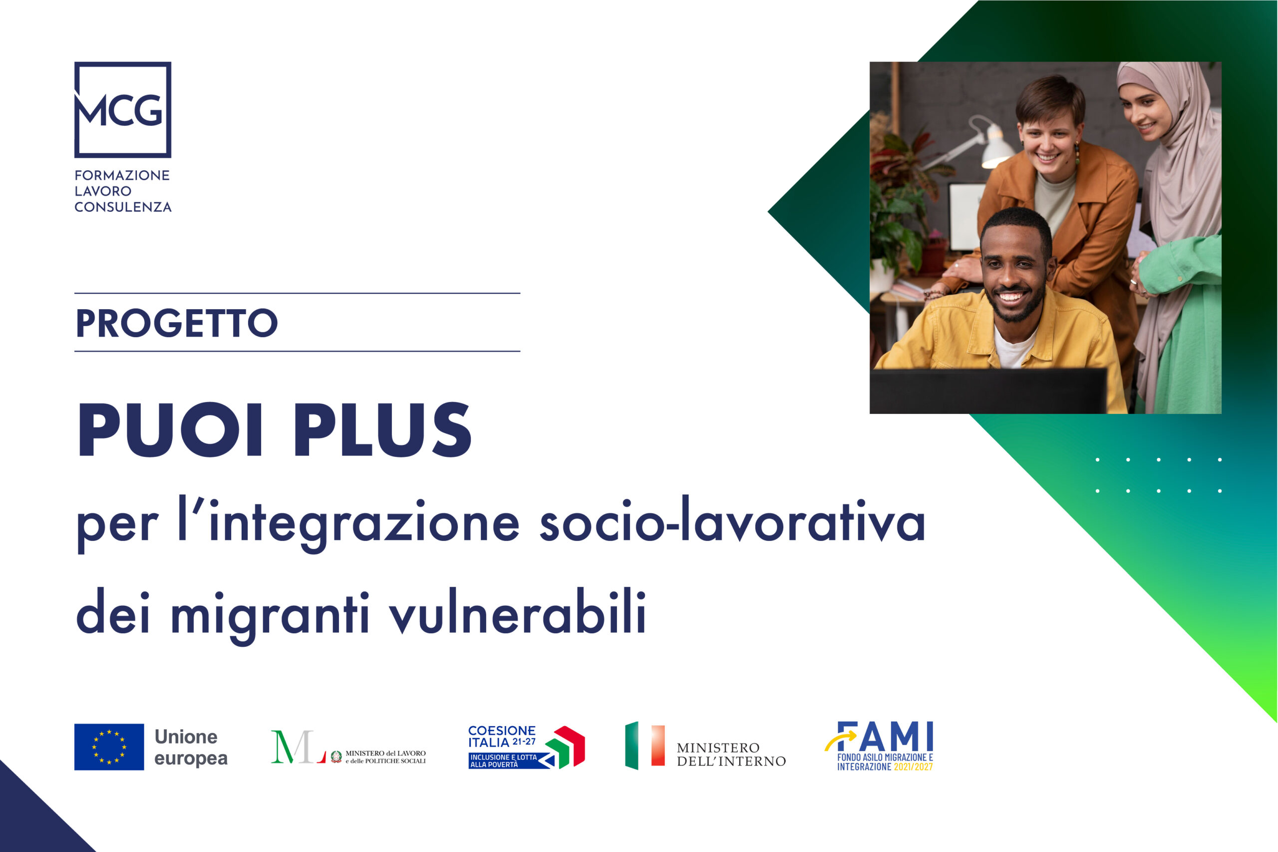 Progetto PUOI PLUS per l’integrazione socio-lavorativa dei migranti vulnerabili