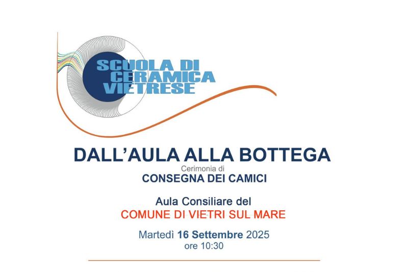 Cerimonia di consegna dei camici per la Scuola Regionale di Ceramica Vietrese – II edizione